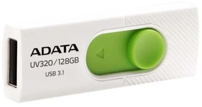 Флеш Диск A-Data 128GB UV320 AUV320-128G-RWHGN USB3.2 белый/зеленый