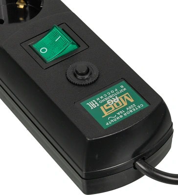 Сетевой фильтр Most RG 2м (6 розеток) черный (коробка)