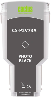 Картридж струйный Cactus CS-P2V73A №730 фото черный (300мл) для HP Designjet T1600/1700/2600 с чипом