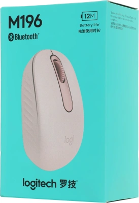 Мышь Logitech M196 розовый оптическая 1000dpi беспров. BT для ноутбука 2but (910-007317)