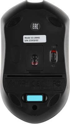 Мышь A4Tech V-Track G3-200NS черный оптическая 1200dpi беспров. USB 3but