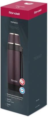 Термос для напитков Rondell Tierno RDS-1657 1.5л. бордовый картонная коробка