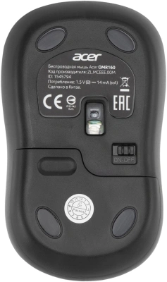Мышь Acer OMR160 черный оптическая 1200dpi беспров. USB 3but (ZL.MCEEE.00M)