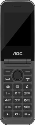 Мобильный телефон AOC 285 A черный раскладной 2Sim 2.8" 240x320 RTOS 0.3Mpix GSM900/1800 FM microSD max32Gb