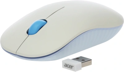 Мышь Acer OMR205 белый/голубой оптическая 1200dpi беспров. USB для ноутбука 3but (ZL.MCEEE.02H)