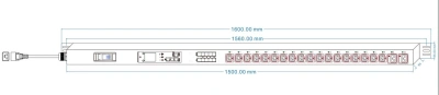 Блок распределения питания Powercom PDU-16AVMS20-18C13-2C19