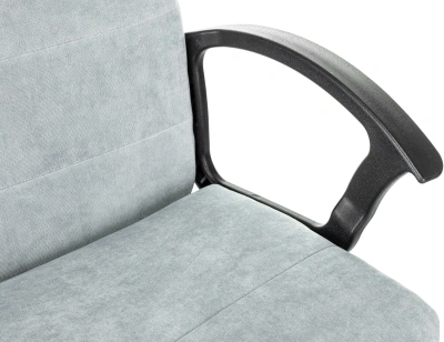 Кресло Бюрократ Triest Fabric серо-голубой Light-28 крестов. металл черный
