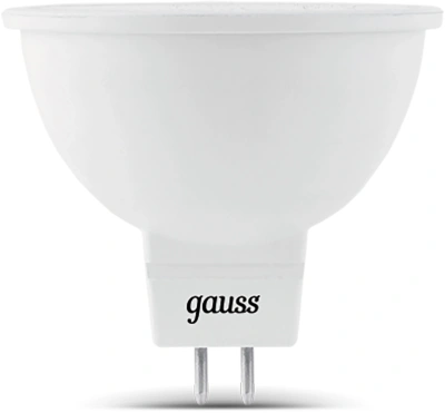 Лампа светодиодная Gauss 101505209 9Вт цок.:GU5.3 рефлек. 220B св.свеч.бел.нейт. MR16 (упак.:10шт)