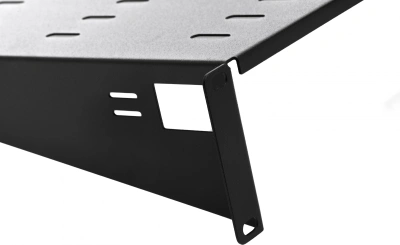 Полка стационарная ЦМО МС-40-9005 2U нагр.:15кг. 19" 400мм черный (упак.:1шт)