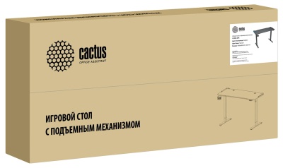 Стол для компьютера Cactus CS-EDL-GBK RGB электропривод столешница МДФ черный каркас черный 140x72x60см (CS-EDL-GBK)