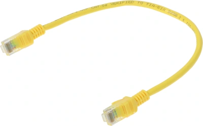 Патч-корд Exegate UTP-RJ45-RJ45-5e-0,3M-YL 1Гбит/с UTP 4 пары cat.5E CCA 0.3м желтый RJ-45 (m)-RJ-45 (m) (EX258664RUS)