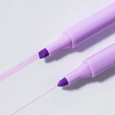 Текстовыделитель Deli EU12S-PR скошенный пиш. наконечник 1-5мм фиолетовый коробка картонная