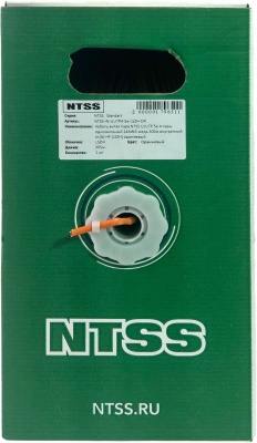 Кабель информационный NTSS NTSS-IN-UTP4-5E-LSZH-OR кат.5E UTP 4 пары 24AWG LSZH внутренний 305м оранжевый