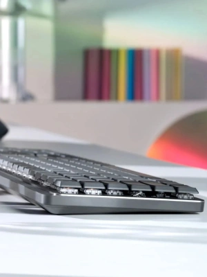 Клавиатура Logitech MX Mechanical механическая черный USB беспроводная BT/Radio slim LED (920-010766)