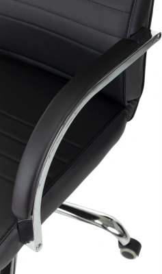 Кресло руководителя Бюрократ T-8010SL черный экокожа крестов. металл хром