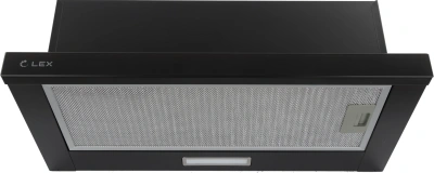 Вытяжка встраиваемая Lex Hubble G 600 черный/стекло черное управление: кулисные переключатели (1 мотор)