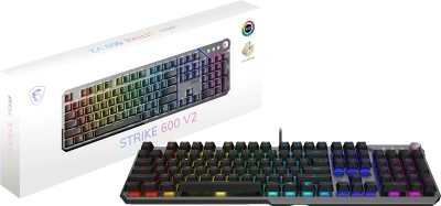 Клавиатура MSI Strike 600 V2 механическая черный USB Multimedia for gamer LED (S11-04RU261-CLA) кабель 1.8м