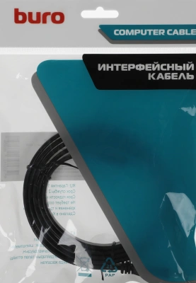 Кабель аудио-видео Buro BU-HDMI-FLAT-v1.4-1.5m HDMI (m)/HDMI (m) 1.5м. черный