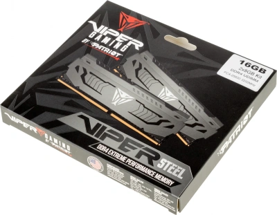 Память DDR4 2x8GB 3200MHz Patriot PVS416G320C6K Viper Steel RTL Gaming PC4-25600 CL16 DIMM UDIMM 288-pin 1.35В single rank с радиатором Ret