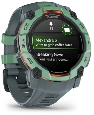 Смарт-часы Garmin Instinct 3 1.3" AMOLED корп.бирюзовый рем.бирюзовый (010-03020-01)