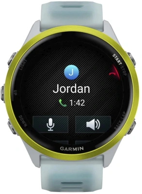 Смарт-часы Garmin Forerunner 570 47мм 1.4" AMOLED корп.золото белое рем.бирюзовый разм.брасл.:135-205мм (010-02971-01)