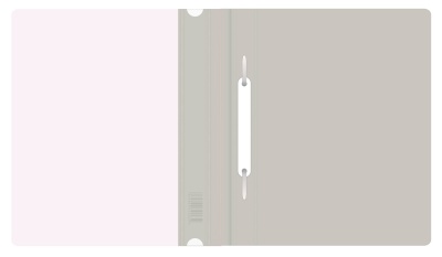 Папка-скоросшиватель Бюрократ Люкс -PSL20A5GREY A5 прозрач.верх.лист пластик серый 0.14/0.18