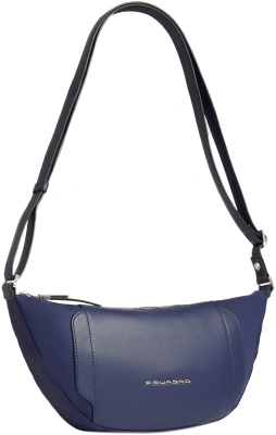 Сумка женская Piquadro Lyra CA6950W92T/BLU темно-синяя нейлон/натур.кожа