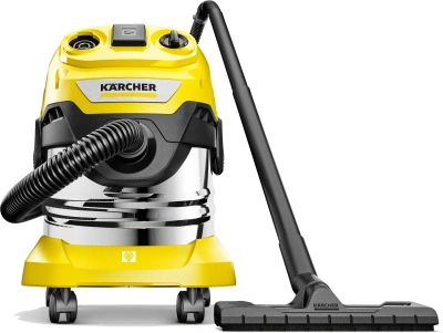 Строительный пылесос Karcher WD 4 P S V-20/5/22 1000Вт (уборка: сухая/влажная/выдув/сбор воды) желтый