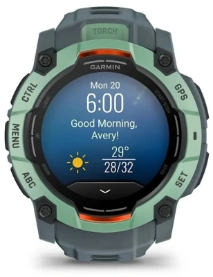 Смарт-часы Garmin Instinct 3 1.3" AMOLED корп.бирюзовый рем.бирюзовый (010-03020-01)