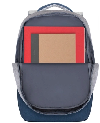 Рюкзак для ноутбука 17.3" Riva 7567 серый/темно-синий полиэстер (7567 GREY/DARK BLUE)