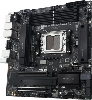 Материнская плата Asus PRO WS B850M-ACE SE Socket AM5 AMD B850 mATX AC`97 8ch(7.1) 1x10G/1х2,5G/1xGigabit RAID+VGA+HDMI+DP