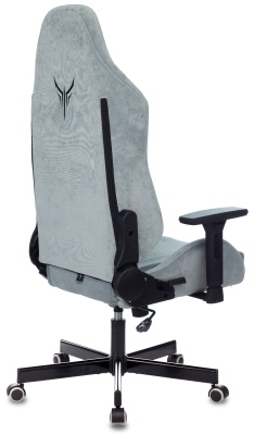 Кресло игровое Knight N1 Fabric серо-голубой Light-28 с подголов. крестов. металл