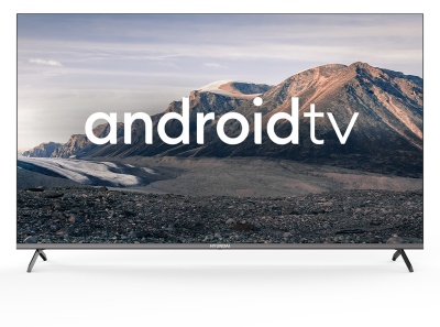 Телевизор LED Hyundai 55" H-LED55BU7006 Android TV Frameless Metal черный 4K Ultra HD 60Hz DVB-T DVB-T2 DVB-C DVB-S DVB-S2 USB WiFi Smart TV