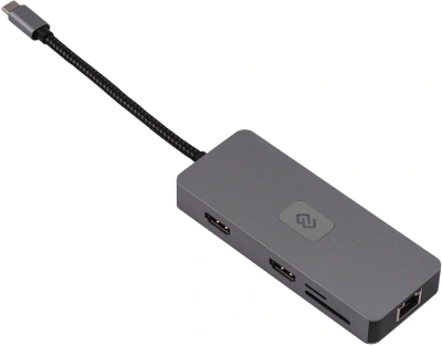 Стыковочная станция Digma DS-810 USB Type-C черный 2xHDMI 1xRJ-45 2xUSB Type-C 3xUSB 3.0