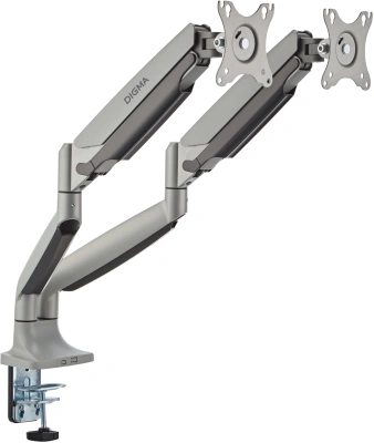 Кронштейн для мониторов ЖК Digma D-MM302D серый 17"-35" макс.15кг крепление к столешнице поворот и наклон