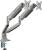 Кронштейн для мониторов ЖК Digma D-MM302D серый 17"-35" макс.15кг крепление к столешнице поворот и наклон