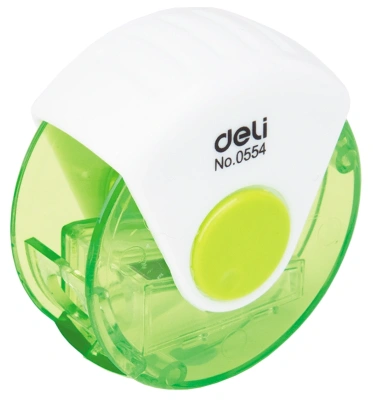 Точилка для карандашей ручная Deli E0554 1 отверстие пластик ассорти европодвес