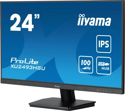 Монитор Iiyama 23.8" ProLite XU2493HSU-B7 черный IPS LED 16:9 HDMI M/M матовая 300cd 178гр/178гр 1920x1080 100Hz DP FHD USB 3кг