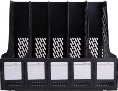 Лоток вертикальный Deli E9838black для бумаг 365x380x30мм черный