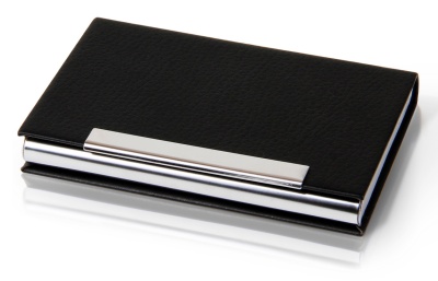 Визитница настольная Deli 7628 кожа искусственная черный