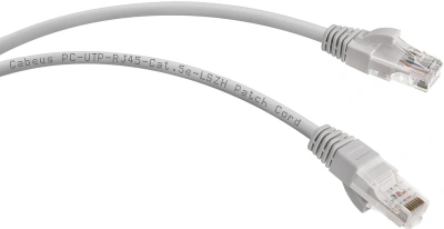 Патч-корд Cabeus PC-UTP-RJ45-CAT.5E-10M-LSZH U/UTP RJ-45 вил.-вилка RJ-45 кат.5E 10м серый LSZH