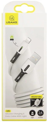 Кабель USAMS-SJ431 УТ000021044 USB Type-C (m)-Lightning (m) 1м белый (упак.:1шт)