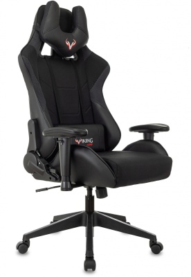 Кресло игровое Zombie Viking 4 Aero черный ткань/эко.кожа с подголов. крестов. пластик