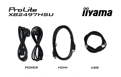 Монитор Iiyama 23.8" ProLite XB2497HSU-B1 черный IPS LED 16:9 M/M матовая HAS Piv 250cd 178гр/178гр 1920x1080 100Hz DP FHD USB 4.7кг