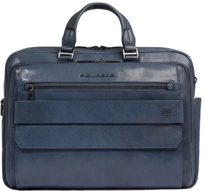 Деловая сумка мужская Piquadro Solm CA7025S141/AV с отделением для ноутбука 14" серая натур.кожа