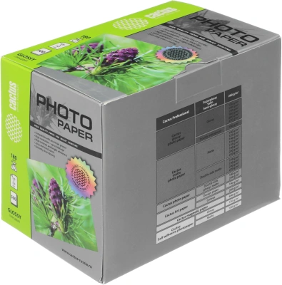 Фотобумага Cactus CS-GA6180500 A6/180г/м2/500л./белый глянцевое для струйной печати