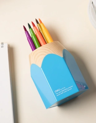 Подставка Deli E9145 для письменных принадлежностей ассорти пластик