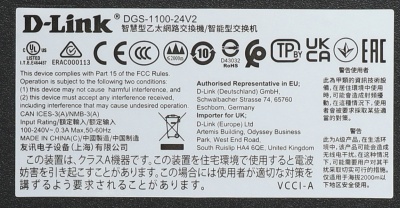 Коммутатор D-Link DGS-1100-24V2/A (L2) 24x1Гбит/с настраиваемый