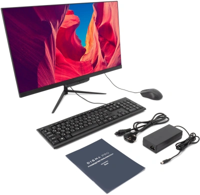 Моноблок Digma Pro Base 23.8" Full HD i3 12100 (3.3) 16Gb SSD512Gb UHDG 730 Windows 11 Pro GbitEth WiFi BT 90W клавиатура мышь Cam черный 1920x1080