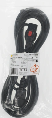 Шнур питания Lanmaster LAN-PP13L/14-5.0-BK C13-С14 проводник.:3x0.75мм2 5м 220В 10А черный
